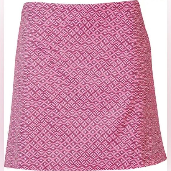 Lady Hagen Pink and White A-Line Active Golf with Built in Shorts Mini Skort - Picture 1 of 6